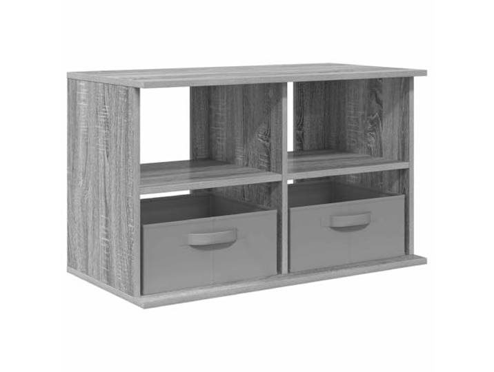 KUPTYERFG TV Lowboard mit Schubladen Graues Sonoma 79x40x48 cm Modernes TV-Lowboard in Graues Sonoma für Wohnzimmer und Schlafzimmer, mit 2 Schubladen und breiten Regalfächern.