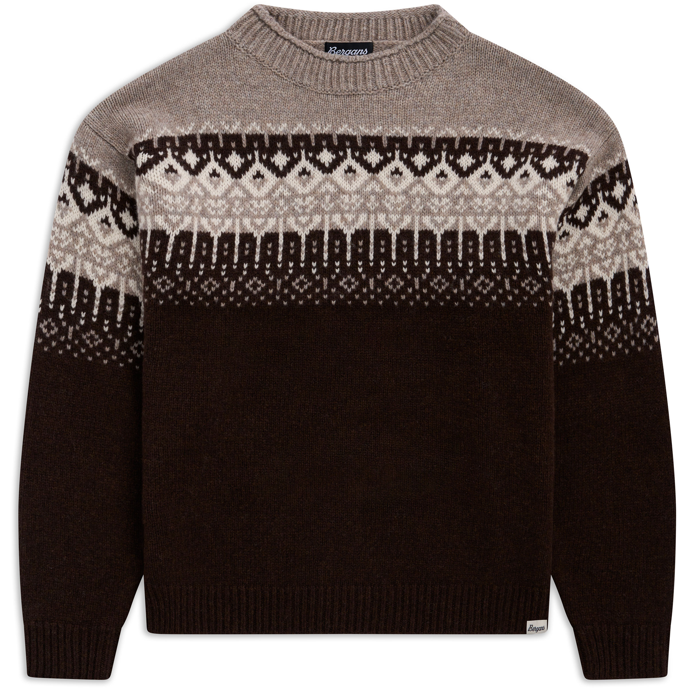 Bergans Steiro Knitted Wool Pullover braun Größe XL Lifestyle Schnell trocknend