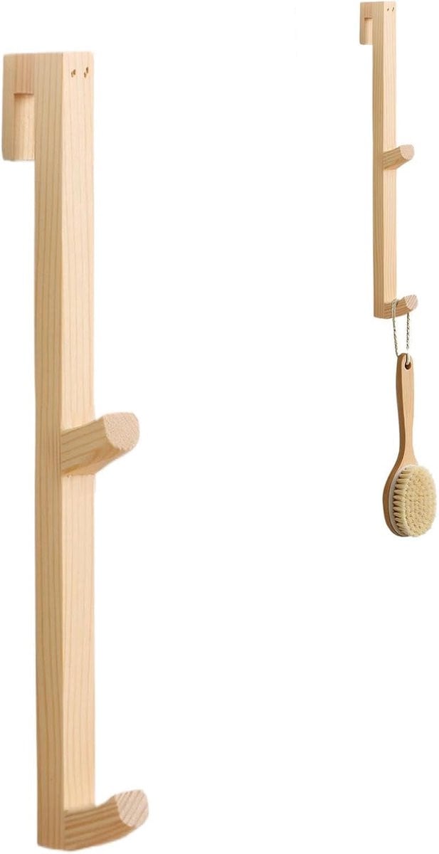 Merkloze Houten Handdoekhanger voor Badkamerorganisatie - Houtkleur - Breedte: 296 cm