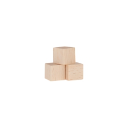 Halmakegel.com Würfel - Spielsteine - kantig - natur - Holz - 10 mm 255467