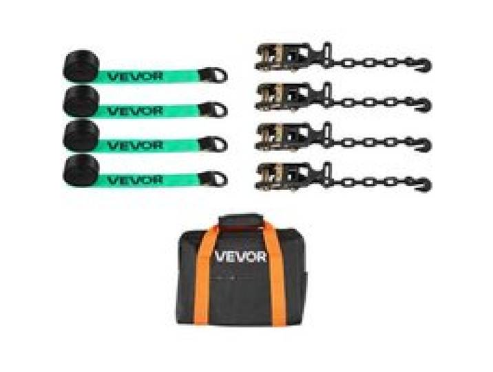 VEVOR Radspanngurt Befestigungsgurt (50,8 x 3048 mm) mit Hochleistungshaken & 4540 kg Zugfestigkeit & 1512 kg Tragfähigkeit, Motorrad-Spannsystem Radsicherungsgurt Reifengurt für SUVs Anhänger