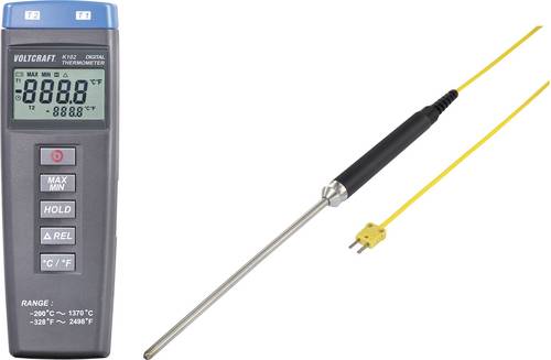 VOLTCRAFT K102 + TP 208 Temperatur-Messgerät Fühler-Typ K