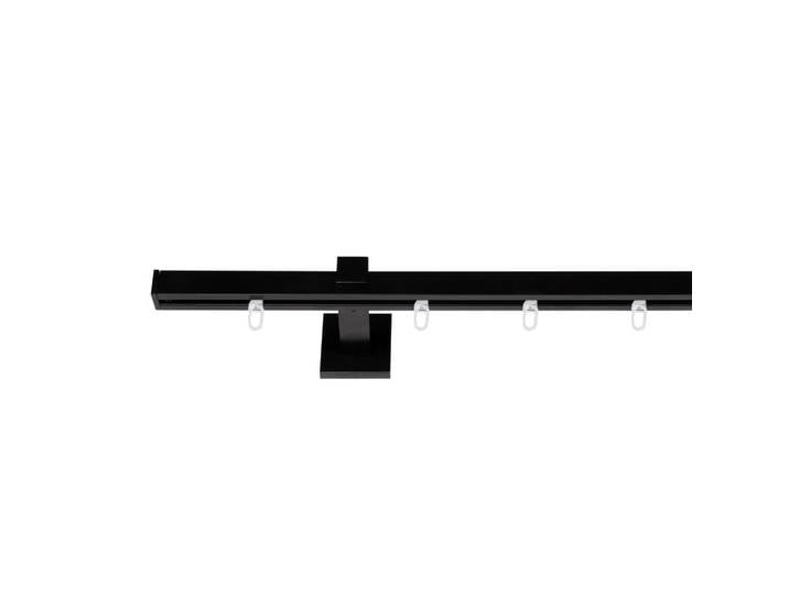 Homeware Vorhangstangenset, Schwarz, Metall, 120 cm, Heimtextilien, Vorhänge, Vorhangstangen & Schienen
