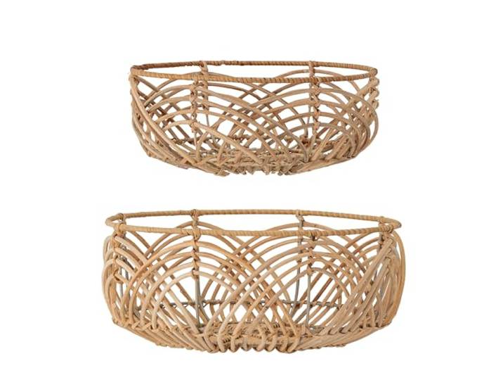 Bloomingville Brood mand, natuur, rotan, set van 2