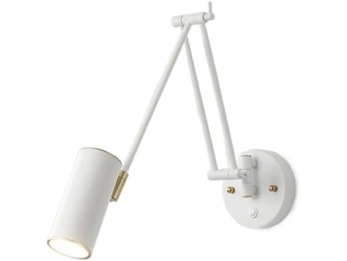 Wandleuchte Innen Wandlampe Verstellbare Wandlampe mit Schwenkarm, Industrielle Wandbeleuchtung, Wandleselampe mit langem Arm und Druckknopfschalter for Arbeitszimmer, Schlafzimmer, Nachttisch, Kopfte