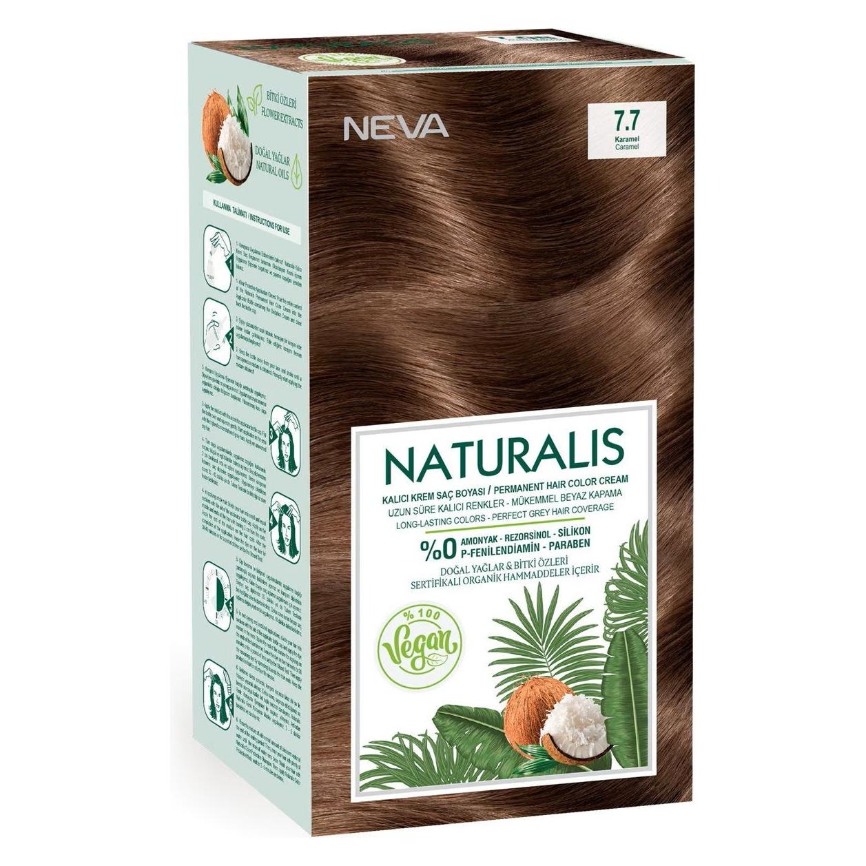 Neva Naturalis Permanente Haarfarbe, 7.7 Karamell, 150 ml (7.7) (74847992)