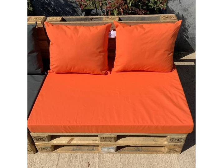Ensemble de coussins palette en tissus téflon supérieur Orange 80x120x5 cm