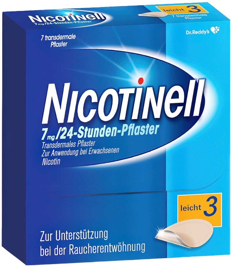 Nicotinell 7mg/24-Stunden-Nikotinpflaster, Leicht (3) 7stk