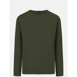Hanseheld Herren Strickpullover Merino Oliv Grün