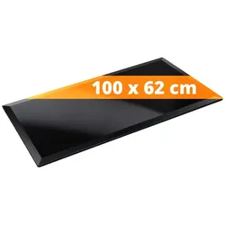 Relaxdays Glasplatte 6mm ESG Schwarz