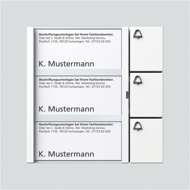 Siedle&Söhne; Module à boutons blanc TM 612-3 W (200035521-00)