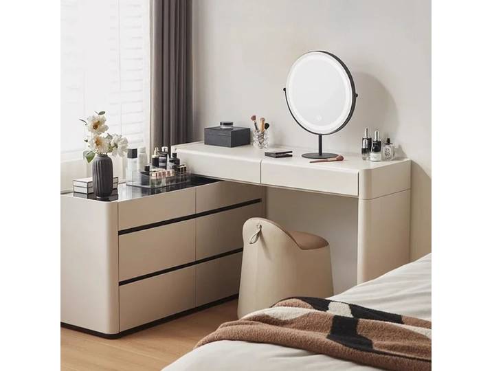 Commode Table de maquillage vanité coiffeuse maquillage bureau commodes vanités chambre tiroirs tables de nuit commode de luxe moderne