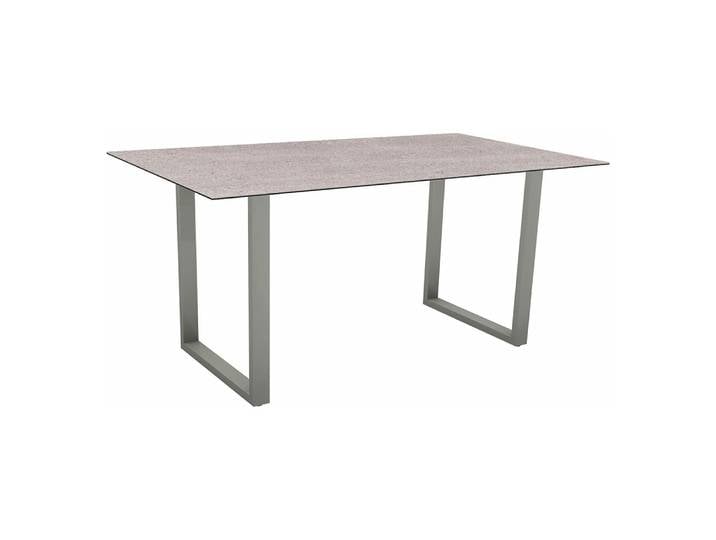 Stern Kufentisch 160x90 cm Aluminium graphit Tischplatte