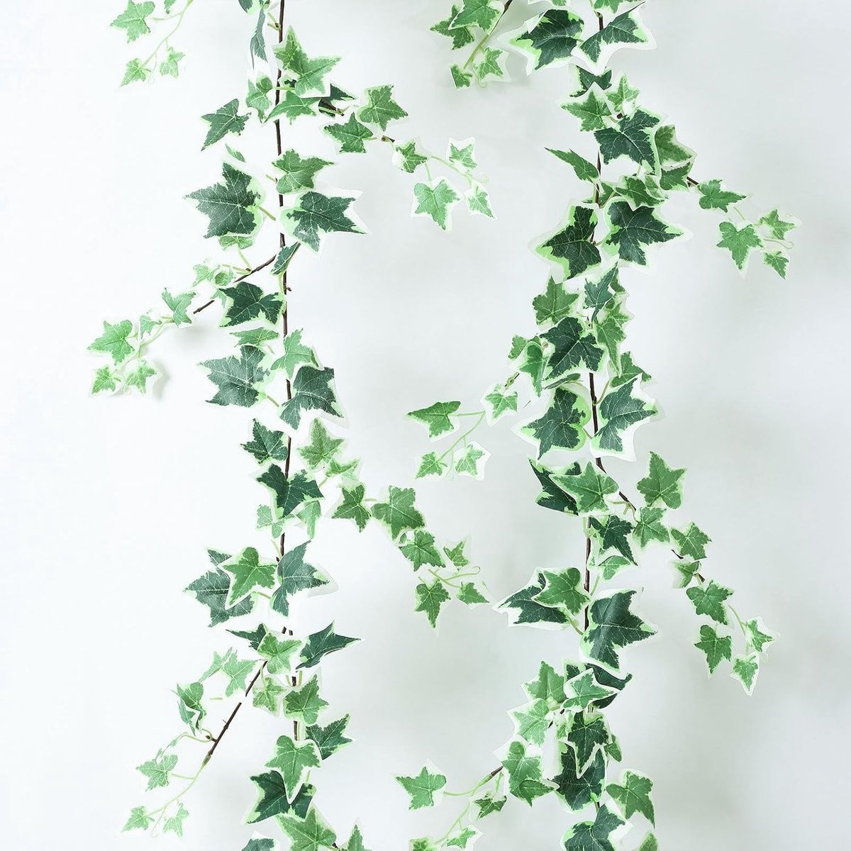 Kunstplant Hangende Vines 200cm - Groene en Witte Ivy Slinger voor Binnen en Buiten Decoratie