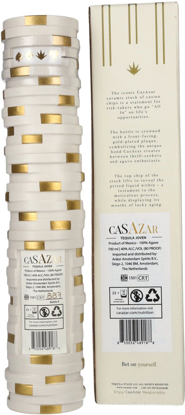 Casazar 1 Tequila Joven 100% Blue Agave 40% Vol. 0,7l in Geschenkbox