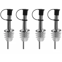 Westmark 4 Ausgießer Inox Standard, Silikonkorken,Schlaufenkäppchen, 453322E3