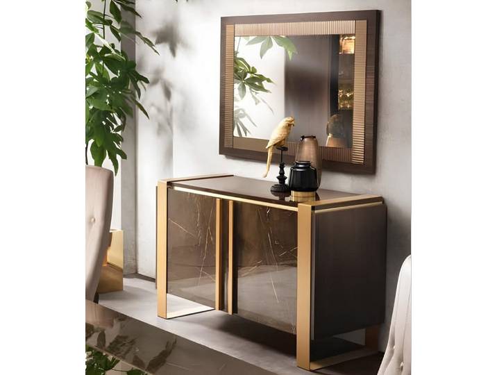 Xlmoebel Sideboard Elegante Anrichte mit verspiegelter Oberfläche von Arredoclassic (Kommode, Kommode), Hergestellt in Europa