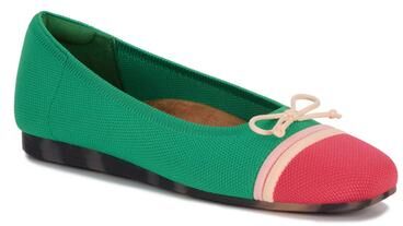 Women's Noelle Knit Flat by Ros Hommerson in Green Multi Knit (Size 9 N)