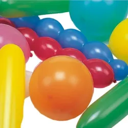 Papstar 375 Luftballons farbig sortiert verschiedene Formen, extra groß