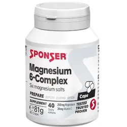 SPONSER Nahrungsergänzungsmittel Magnesium 6-Complex | 80 Kapseln