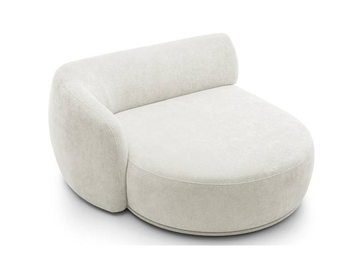 Modulare Ottomane Bommo, linksseitig, cremefarben, Chenille