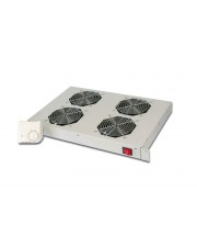 DIGITUS Rack-Lüftereinsatz mit 4 cooling fans Grau 48,3 cm 19" (DN-19 FAN-4-HO)