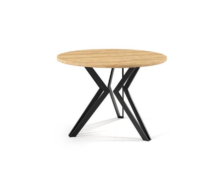 Feldmann-Wohnen Couchtisch Moss (runde Tischplatte, Metallgestell, 1-St., pulverbeschichtetes Gestell, besonders attraktiv, schlicht elegant), 75x75cm Bellato grau
