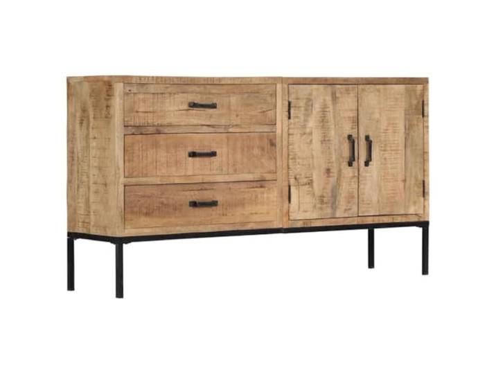 Sideboard 140x35x75 cm Massivholz Mango Kommode mit 3 Schubladen und 2 Stauraumwunder, natürliche Maserung, robustes Hartholz, vielseitig einsetzbar, langlebig