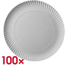 Papstar 100er-Pack »pure« Pappteller Einweg Ø 29 cm weiß
