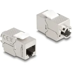 DeLOCK Keystone Modul RJ45 Buchse zu LSA Cat.6A Slim werkzeugfrei