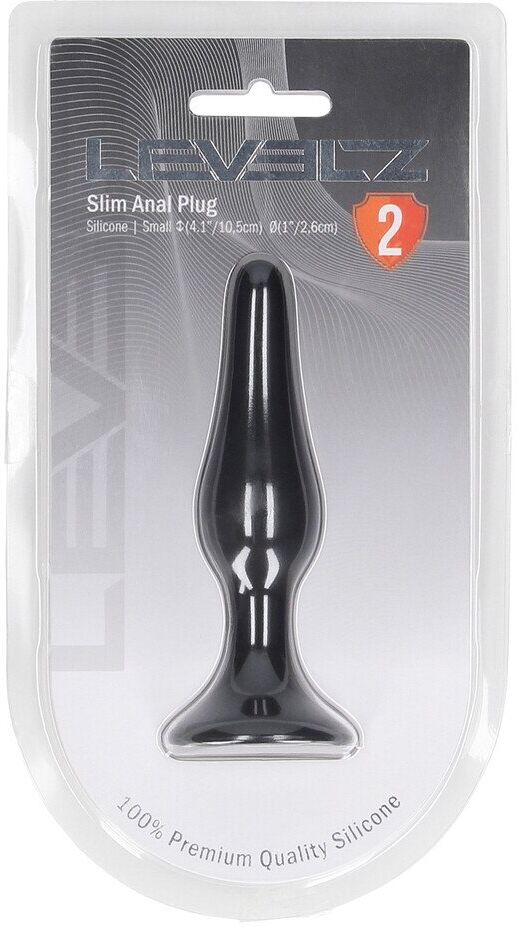 Levelz Plug Anal en Silicone Slim - S - Noir