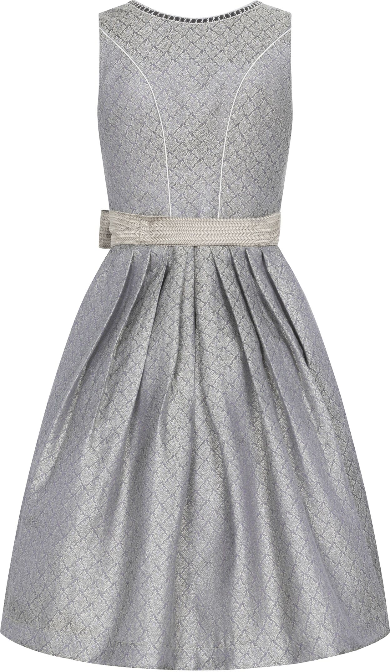 Dirndl NÜBLER "Midi Dirndl Georgina", Damen, Gr. 38, EURO, grau, Obermaterial: 100% Polyester PES., Kleider Dirndl