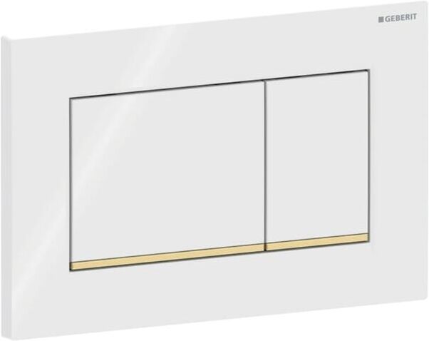 Geberit Sigma 20 Square Betätigungsplatte 115883KK1 weiß / vergoldet