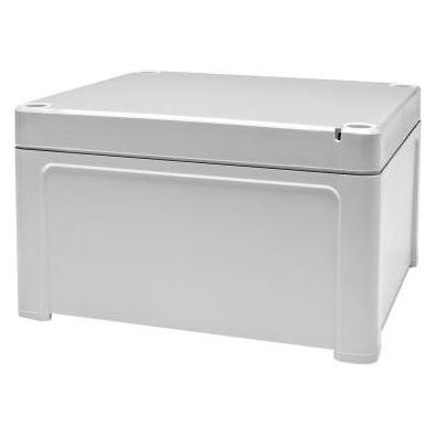 RS PRO Polycarbonat Universal-Gehäuse, Grau, Aussenmass 130 x 130 x 75mm, IP65 (Gehäuse) (1972009)