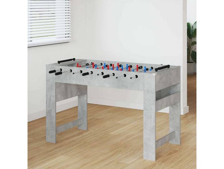 vidaXL Tischfußballtisch Betongrau 125 x 60,5 x 80 cm Holzwerkstoff