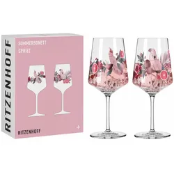 Ritzenhoff AG Ritzenhoff Sommersonett Sprizz F24, 2er Set, R. Richter, Aperol-Glas, Aperitifglas, Kristallglas, 544 ml, 6011003