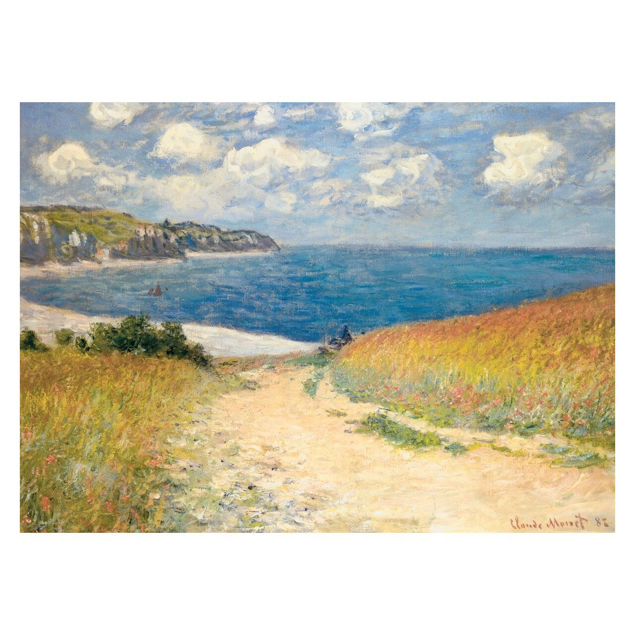 Legpuzzel Claude Monet Strandweg tussen graanvelden 1000 stukjes