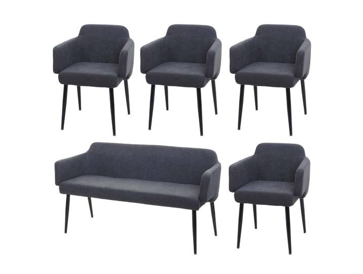 ESSZIMMER-SET Anthrazit 5er-Set