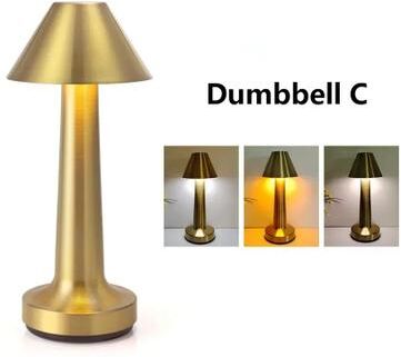 Inspired Living LumiGlow Cordless Table Lamp Rechargeable Touch Control LED Lamp With 3 Color Modes c