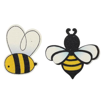 Glorex Streuteile Bienen, 8St Holz sortiert, 3,7x4,2x0,1cm (8 Stk.) (67036478)