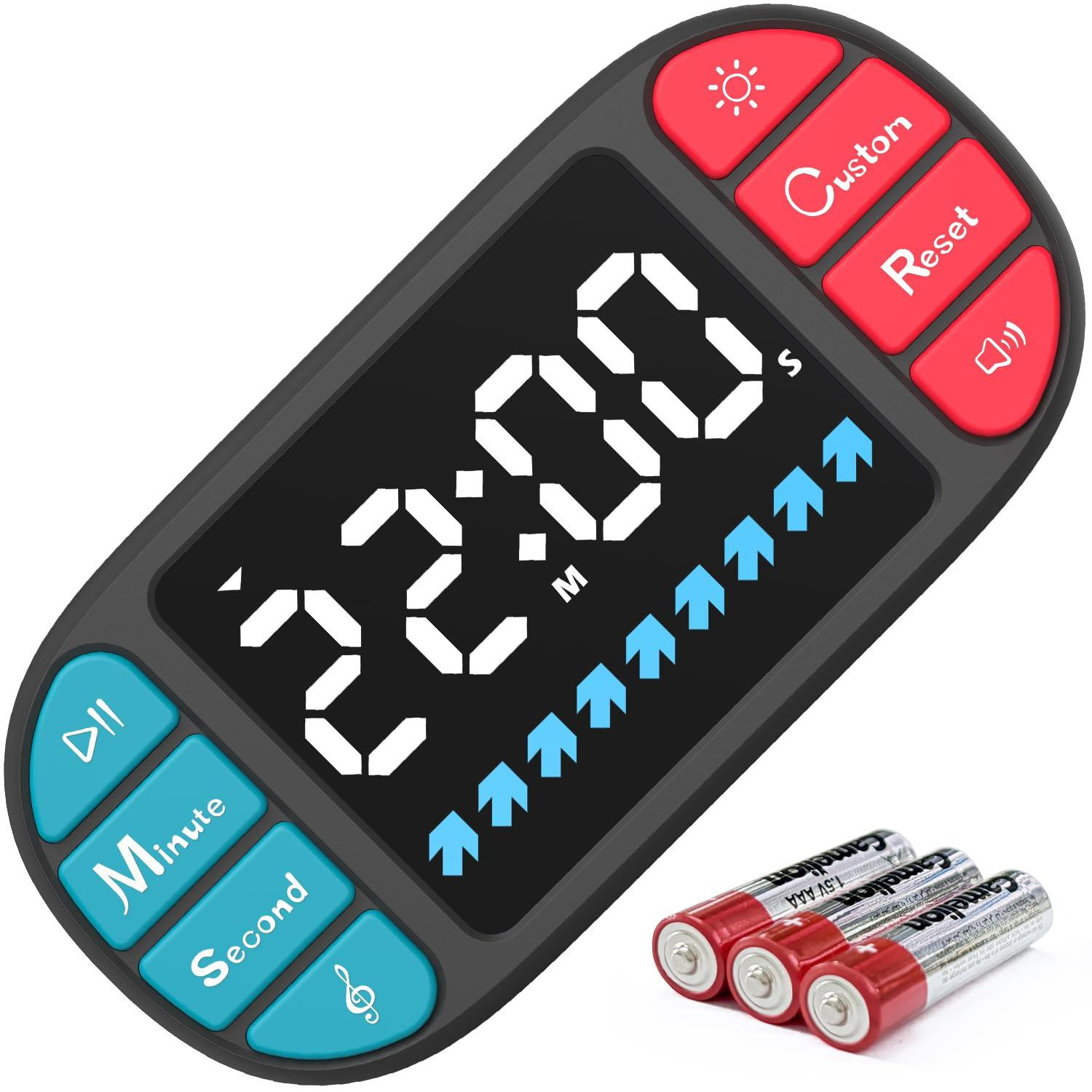 Dripio Digitale Timer met 3,6 inch LED-display, Magnetische Aftelklok, Zwart