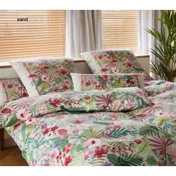 Elegante Bettwäsche Rise - 135x200 cm + 80x80 cm	sand
