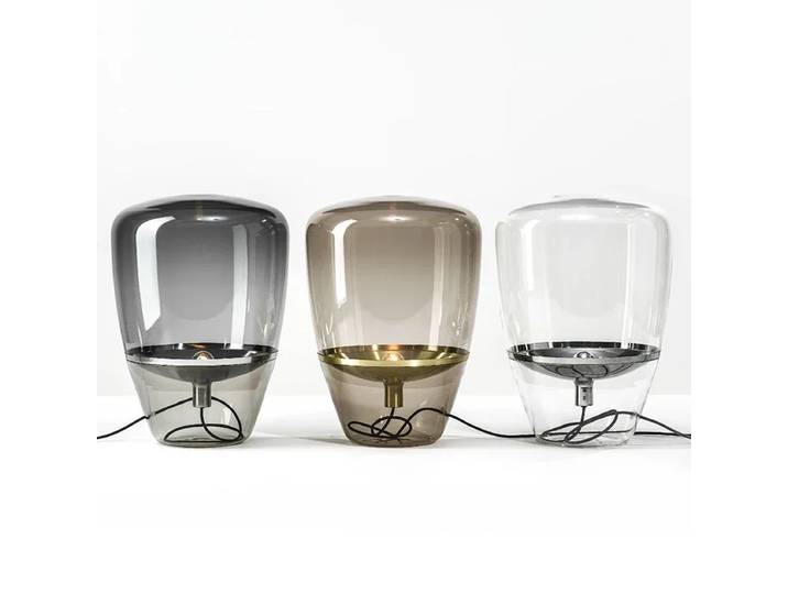 Lampe de table en verre de designer tchèque, lampe créative unique de style moderne du milieu du siècle, décoration de salon, lampe de chevet pour chambre à coucher