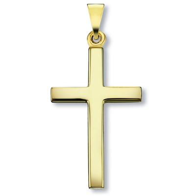 Kettenanhänger ONE ELEMENT "Kreuz Anhänger aus 333 Gelbgold", gold, Schmuckanhänger, Damen, Gelbgold 333 Gold, Gelbgold 333, Gold, Kettenanhänger, Persönlicher Akzent – schlicht, modern, aussagekräftig