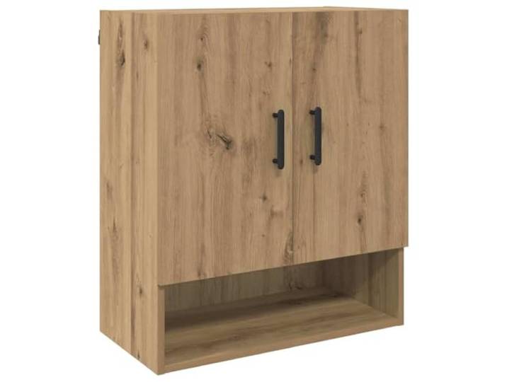 QINXIXINAIXI Wandschrank 60 x 31 x 70 cm Holzwerkstoff Artisan-Eiche Wandmontage, Tuer mit Scharnieren, T-Bar Griffe, 4 Haltepunkte, Innenbereich