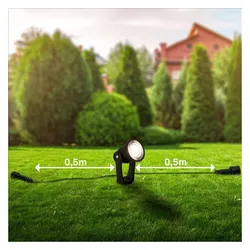 Briloner, Gartenbeleuchtung, 12V Gartenanlage Erdspiess Spot-Starter-Set (100 lm, IP44, IP65)
