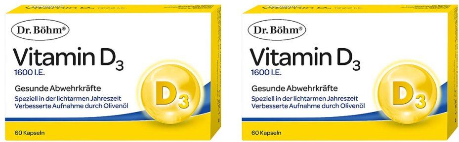 Dr. Böhm Vitamin D3 1600 internationale Einheiten 2x60stk