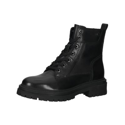 Schnürstiefelette GEOX "Geox Stiefelette Nappaleder", Damen, Gr. 38, schwarz, Nappaleder, Schuhe Schnürstiefelette