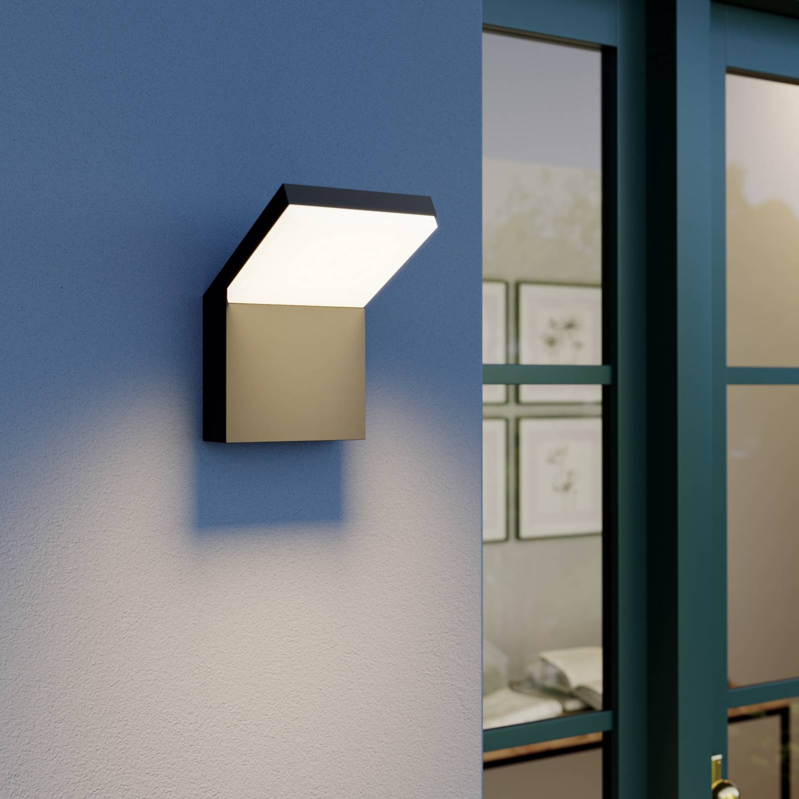 LED Outdoor Wall Light Yolena Arcchio, Black, Aluminium, Modern, Outdoor Wall Light