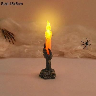 Uplifted Finds Halloween LED Decorative Ghost Candle Light orange